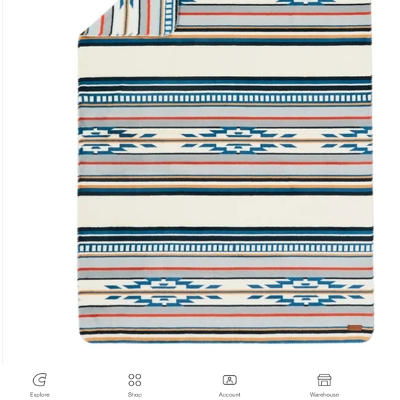 Pendleton aztec boho design fleece throw blanket 50" by 70" - Picture 3 of 13